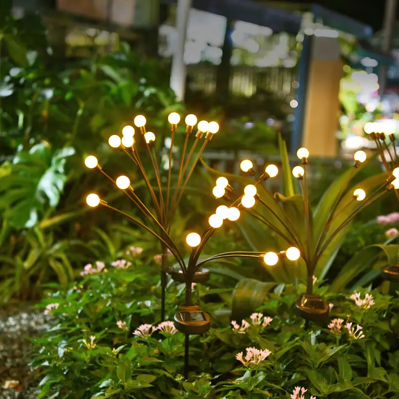 Outdoor Solar lâmpada vaga-lume Impermeável Jardim Casa Camping Decoração Exterior Motion Sensor lâmpada do assoalho