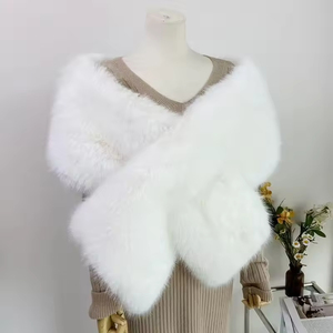 Imitation fourrure fourrure de renard Cheongsam châle col en fourrure Cape scène dîner châle robe de mariée fête écharpe <span class=keywords><strong>veste</strong></span> <span class=keywords><strong>femme</strong></span> - Product Image 1