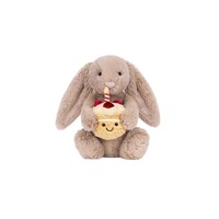 Ezbaby Label Shy Bunny Series Poupée en peluche Lapin gâteau rembourrée en coton PP, jouet anti-stress apaisant, cadeau