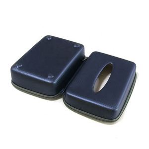 Waterproof Tissue <b>Box</b> Container with Zipper Closure EVA Leather <b>Canvas</b> Nylon PU Materials Shockproof Case Car Home Hotel Camping - Product Image 6