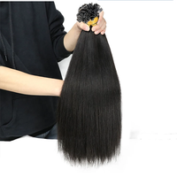 Extensions de cheveux bruts Remy non traités, entièrement lisses et bouclés, avec pointes en V/U, pour tressage, micro-liens et kératine, vente en gros