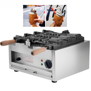 Máquina Taiyaki <span class=keywords><strong>de</strong></span> boca abierta <span class=keywords><strong>de</strong></span> 220/110V para hacer gofres <span class=keywords><strong>de</strong></span> pescado y <span class=keywords><strong>helado</strong></span> <span class=keywords><strong>de</strong></span> comida callejera coreana - Product Image 6