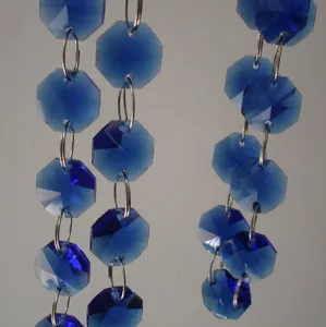 蓝色水晶枝形吊灯滴珠圣诞树婚礼装饰花环 MH-12746