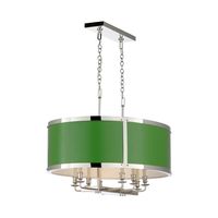 Lustre suspendu vert en forme de tambour, design nordique moderne et créatif, pour salle à manger, villa, salon, décoration intérieure 2026