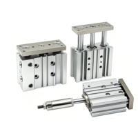 Cylindre pneumatique compact à double effet à trois tiges et trois axes en alliage d'aluminium de type TCM Airtac pour machines industrielles