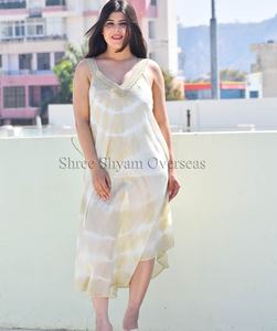 Boho de las mujeres del diseñador de ropa rayón Tie dye vestido de diseñador - Product Image 3