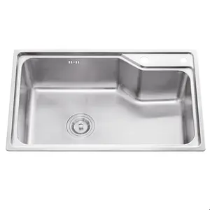 वाणिज्यिक रसोई Drainboard के साथ प्रस्तुत करने का और उपयोगिता सिंक स्टेनलेस स्टील दोहरी माउंट एकल कटोरा कार्य केंद्र सिंक