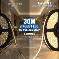 Bande LED COB à alimentation simple à courant constant 20m 24V 48V, ruban ultra long dimmable en continu pour éclairage architectural