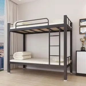 Single Bed Metal Adults Bunk Bed Double Decker Bed Iron Double-deck Bed Steel Single Hostel Metal Dormitory Letto Matrimoniale Castello