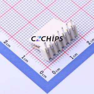 HC-2510-7AW Wire-to-Board Pin Header Bent Lead Through Hole,P=2.54mm Connector 1x7P 2.54mm Right Angle Insert 7P - Product Image 2