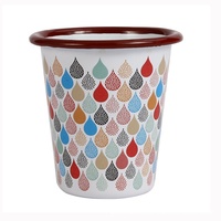 Nouvelle arrivée du fabricant Logo en forme de V personnalisé émaillé tasses modernes en métal en vrac pour thé café lait bière vente en gros