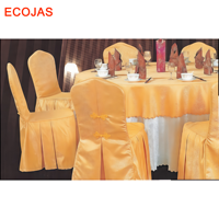 Ensemble de chaises de banquet et de table ronde recouvertes d'or pour les salles de bal d'hôtel et les projets d'événements de mariage