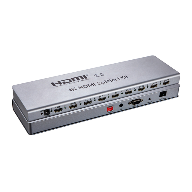 High-DDefinition 4K60Hz for HDMI Splitter with 1 Input 8 Outputs Supports IR Extension EDID Management Video Splitters &