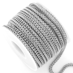 Stainless Steel <b>Box</b> Chain 18k Gold Plated For <b>Bracelet</b> Making DIY Jewelry Findings H1367 - Product Image 5