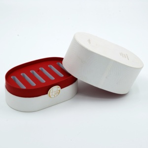Custom Logo Ellipse Egg Shape Box White Cosmetics Oval Packaging Box 2 Piece Lid And Base Box