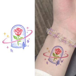 Autocollants <span class=keywords><strong>de</strong></span> tatouage temporaire colorés dessin animé belles <span class=keywords><strong>fleurs</strong></span> tatouage étanche adapté au visage bras et jambes - Product Image 1