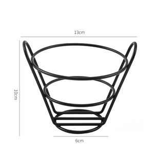 Mini panier <span class=keywords><strong>de</strong></span> présentation en <span class=keywords><strong>fer</strong></span> forgé pour frites et snacks, design classique - Product Image 6