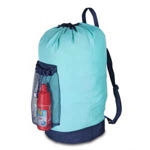 150L <b>Laundry</b> Bag Backpack <b>Foldable</b> Clothes Hamper Bag with Drawstring Closure for College Apartment Laundromat - Product Image 1