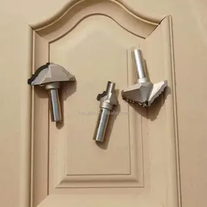 Herramientas de trabajo de madera PCD, brocas para enrutador de puerta de armario/juego de cuchillas de corte Combo R