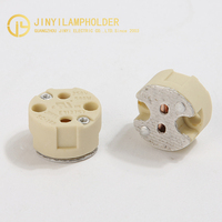 Douille haute durabilité support de lampe pratique G4/G5.3/G6.35 ampoules chauffantes à base de lampe halogène en céramique