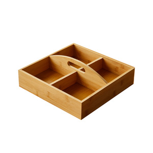 Boîte à fruits secs de style chinois, poignée en bois massif, boîte à bonbons, plateau à bonbons de mariage, plateau pour cadeaux de naissance, plateau à noix, boîte cadeau - Product Image 5