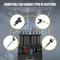 Máquina de Prueba de Inyección de Motor de Coche GDI AUTOOL CT400 220V para 2026, Mejor Limpiador Ultrasónico de Inyectores de Combustible de 6 Cilindros