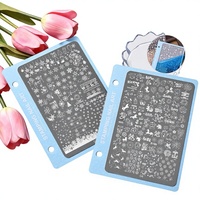Plaque de tamponnage pour nail art Nouvel An, motif cheval, flocon de neige, cœur, modèle de transfert pour ongles, outil de nail art, best-seller