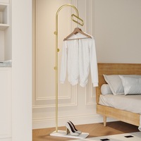 Porte-manteau sur pied en métal moderne avec base en marbre pour entrée, chambre, salon, présentoir à chapeaux et sacs