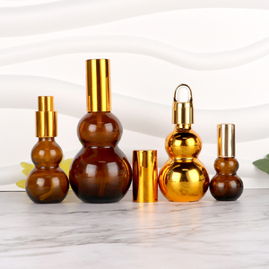 Luxury Skincare Packaging Cantaloupe-shape <b>Bottle</b> Customized Lotion <b>Bottle</b> Cosmetics Container <b>Empty</b> With Pump Cap Dropper - Product Image 3