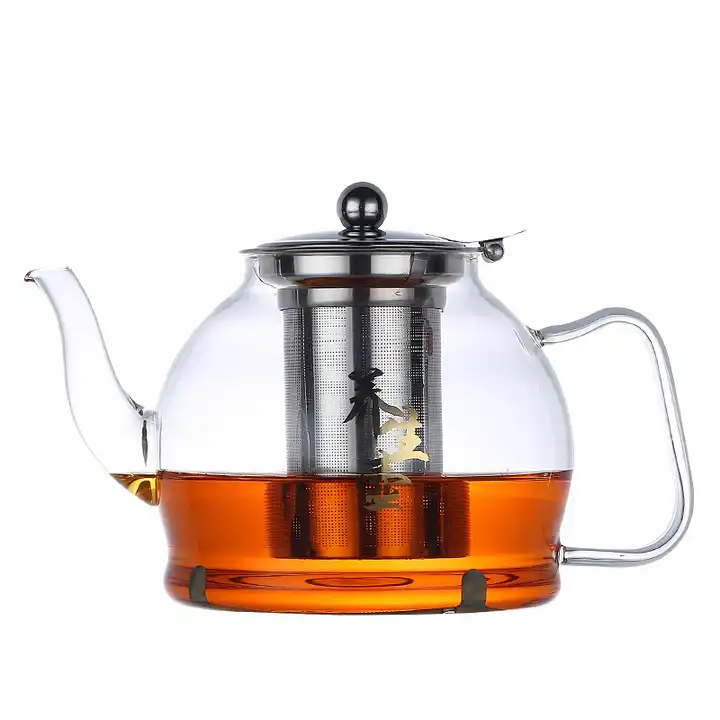 Tea Kettle Stovetop Safe With Tea Strainer, Glass Teapot Set With