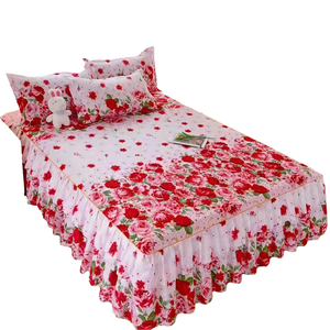 French Style Luxury Quilt Cover Bed Sheet Green Embroidered Plant <strong>Purple</strong> Pillowcase <strong>Duvet</strong> Cover Bedding <strong>Set</strong> for Home - Product Image 1