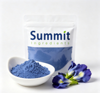 Groothandelsprijs Natuurlijk Wateroplosbaar Blauw Vlindererwtenbloem Poeder Voedingsmiddelkwaliteit Blauw Erwtenbloem Extract Fles 100%
