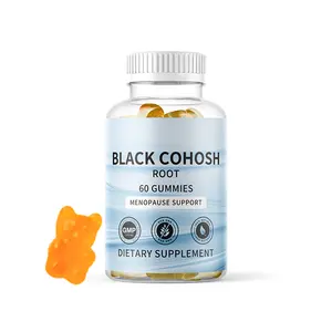 OEM/ODM Black Cohosh Root Gummies Relieves Anxiety Mood Women's Menopause Hormone Gummies For Hot Flashes Night Sweats