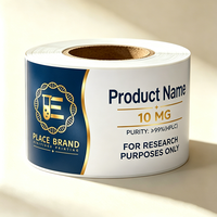 Etiquetas de Vinilo con Textura Metálica Personalizadas (Brillante/Mate/Oro Cepillado) para Frascos de 3/10/30 ml, Adhesivo Fuerte, Cajas Personalizadas a Juego