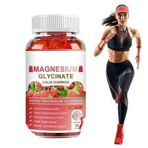 Gomitas de Glicinato de Magnesio Orgánico, Suplemento de Marca Privada de Grado Alimenticio, Ayuda para Dormir, Apoyo para Huesos y Articulaciones, Memoria, Mujeres - Product Image 1