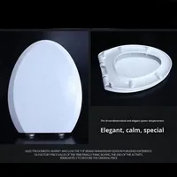 Siège de toilette universel à installation rapide à une touche, à fermeture amortie, avec plaque de recouvrement épaissie, vente en gros transfrontalière, origine non spécifiée, sans couche