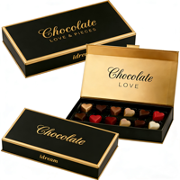 Boîte cadeau de luxe en gros, étanche, pour chocolats, avec pelliculage mat, personnalisable, vide, avec estampage à chaud et dorure à chaud
