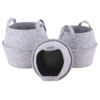 Panier de rangement pour la maison, panier en feutre pliable pour le jardin, plateaux pour pots, pots en tissu pour la culture des plantes et le rangement