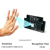 Module de détection biométrique double BFP355 avec détection en temps réel, démarrage rapide, UART USB intégré, reconnaissance faciale et veineuse, pour serrure intelligente et contrôle d'accès avec écran LCD