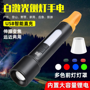 Led High Power Flashlight 1500Ma Rechargeable Zoom Long Range Beam Outdoor Camping Light Aluminum Alloy Handheld - Product Image 4