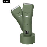 Tondeuse corporelle professionnelle étanche pour hommes IPX7, kit de toilettage électrique avec lumière LED et batterie rechargeable