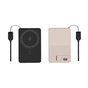 Batterie externe magnétique en alliage d'aluminium 10000mAh, charge rapide bidirectionnelle, chargeur portable sans fil avec entrée Type-C - Product Image 4