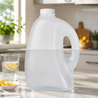 Bouteille d'eau 2L en PEHD de qualité alimentaire sans BPA avec poignée, surface givrée, bouchon à vis, marque Boqun, couleur personnalisée, impression sérigraphique pour boisson