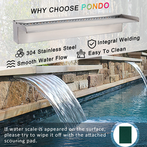 <span class=keywords><strong>PONDO</strong></span> ชุดน้ำพุสระน้ำ24นิ้ว,น้ำพุสระน้ำสเตนเลสสตีลพร้อมไฟ LED 7สีสำหรับตกแต่งกลางแจ้งชุดทางเดินนอกชาน - Product Image 4