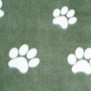 بطانية ناعمة للغاية صديقة للبيئة من البوليستر المحبوك 100٪ قابلة للطي بنمط آثار أقدام الكلاب الكرتونية/اللون الموحد للاستخدام في جميع الفصول للمنزل - Product Image 5