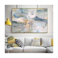 Artisanal Oeuvre Peinture À L'huile Or Dropshipping 100% Peint À La Main Moderne Feuille Image De Luxe Abstrait Toile Pop SJ Toile