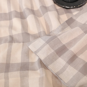 Qin Yue Jiangnan Plaid Cotton Linen <b>Bedding</b> <b>Set</b> 1.5m Bed Four Piece Simple Style Wrinkle Free Reactive Dyeing - Product Image 2
