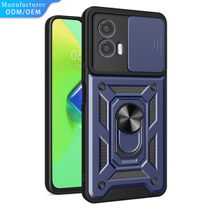 Fundas de teléfono con soporte de anillo magnético para Motorola <span class=keywords><strong>Moto</strong></span> G53/<span class=keywords><strong>EDGE</strong></span> <span class=keywords><strong>30</strong></span> Ultra 5G Protector de cámara con ventana deslizante cubierta móvil - Product Image 1