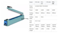 Máquina selladora de calor térmico de nailon, bolsas de plástico para galletas, especias, arroz, frutas secas, pequeña
