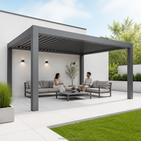 UV-blockierender, eleganter Gartenpavillon aus Aluminium, geräuscharm, schwerlastbeständig, rostresistent, schneefest, umweltfreundlich für den Garten